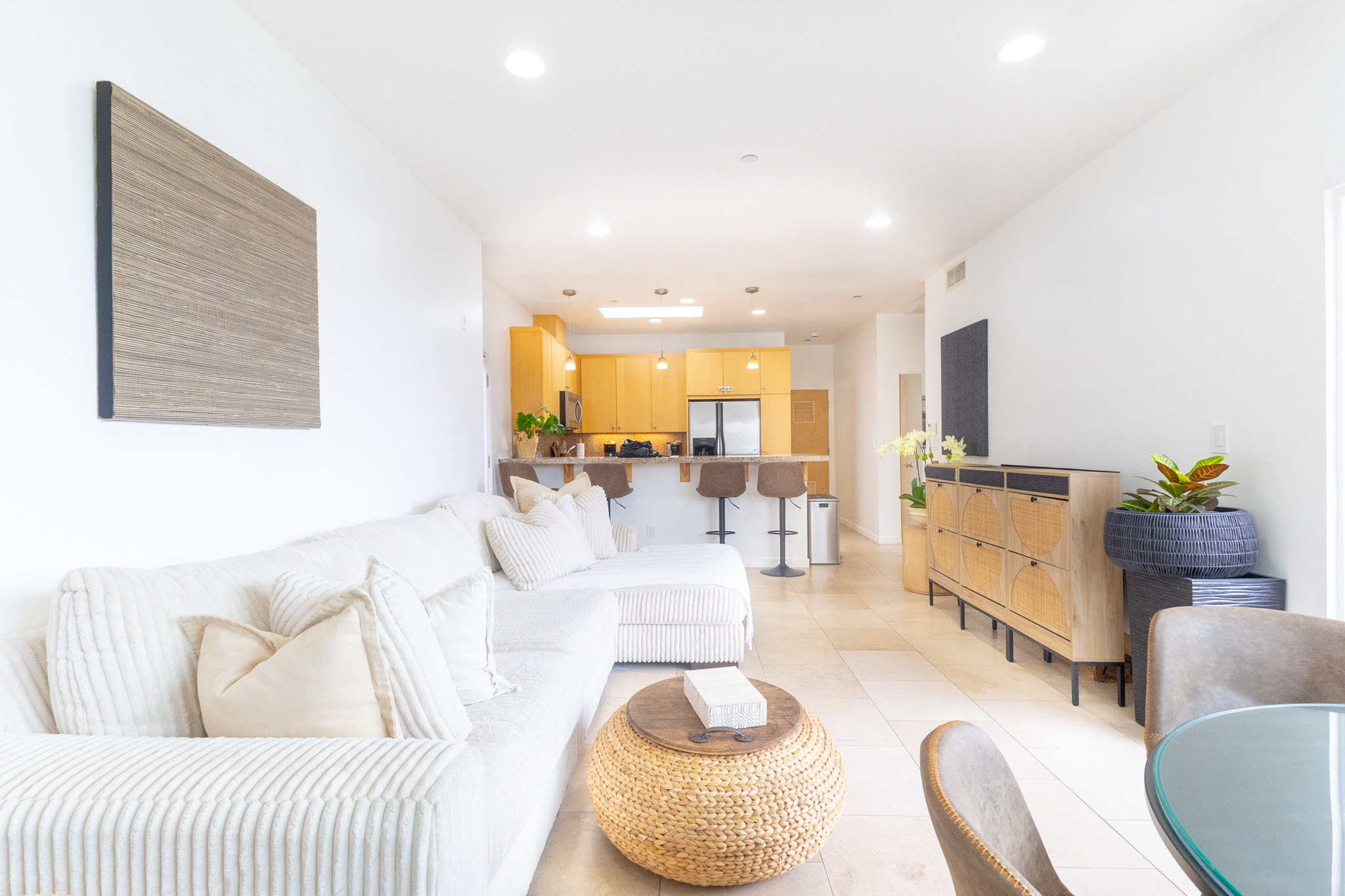 3 Blocks from the Beach with Ocean Views | Fully Furnished 2 Bedroom, 2 bath with Balcony & Garage Parking